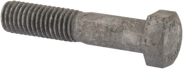 Value Collection - 1/2-13 Thread, 2-1/2" Length Under Head, Steel Hex Head Bolt - Hot Dipped Galvanized Coated, UNC Thread, ASTM A307, Grade 2 - Benchmark Tooling