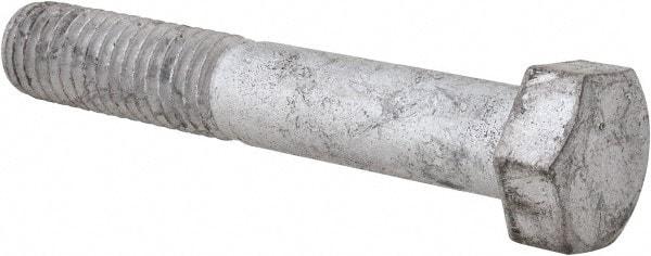 Value Collection - 1/2-13 Thread, 3" Length Under Head, Steel Hex Head Bolt - Hot Dipped Galvanized Coated, UNC Thread, ASTM A307, Grade 2 - Benchmark Tooling