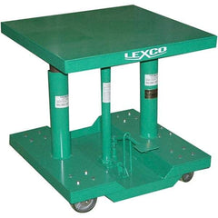 Wesco Industrial Products - 2,000 Lb Capacity Manual Hydraulic Post Lift Table - 30" to 48" Lift Height, 30" Platform Length x 30" Platform Width - Benchmark Tooling