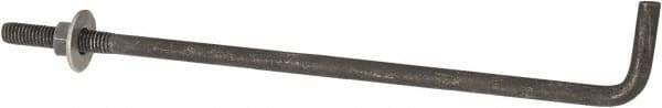 Value Collection - 3/8-16, 10" OAL Bent Anchor Bolt - Grade 2 Steel - Benchmark Tooling