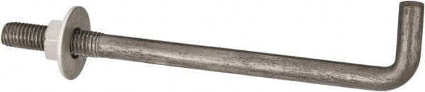 Value Collection - 1/2-13, 8" OAL Bent Anchor Bolt - Grade 2 Steel - Benchmark Tooling