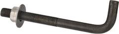 Value Collection - 1-8, 12" OAL Bent Anchor Bolt - Grade 2 Steel - Benchmark Tooling