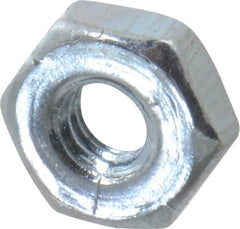 Value Collection - #2-64 UN Steel Right Hand Machine Screw Hex Nut - 3/16" Across Flats, 0.066" High, Zinc-Plated Finish, 2B Class of Fit - Benchmark Tooling