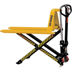 Wesco Industrial Products - 2,200 Lb Capacity, 31-1/2" Lift Scissor High Lift - 3.6" Min Lift Height, 44-1/2" Fork Length x 21" Fork Width, 21" Overall Width - Benchmark Tooling