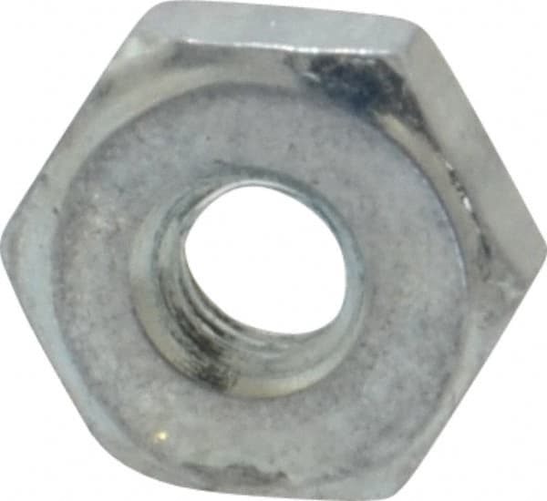 Value Collection - #6-40 UN Steel Right Hand Machine Screw Hex Nut - 5/16" Across Flats, 0.114" High, Zinc-Plated Finish, 2B Class of Fit - Benchmark Tooling