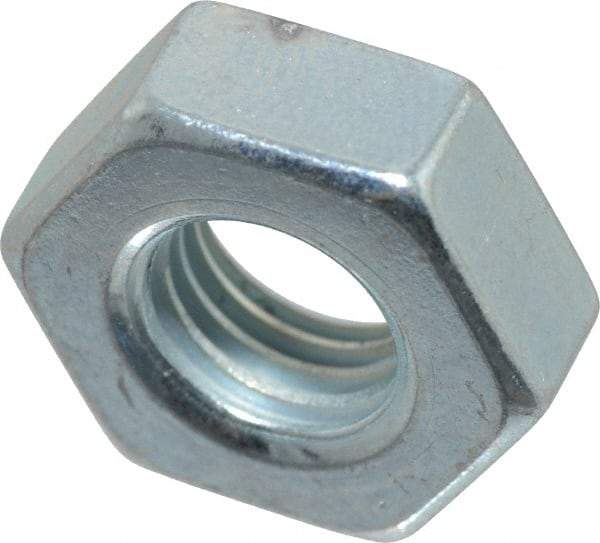 Value Collection - 5/16-24 UN Steel Right Hand Machine Screw Hex Nut - 9/16" Across Flats, 0.225" High, Zinc-Plated Finish, 2B Class of Fit - Benchmark Tooling