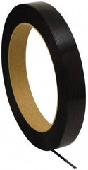 Made in USA - 7,200' Long x 1/2" Wide, Coil Case Plastic Strapping - 500 Lb Capacity, 0.02" Thick - Benchmark Tooling