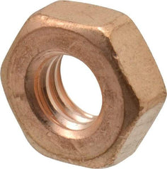 Value Collection - 5/16-18 UNC Silicon Bronze Right Hand Machine Screw Hex Nut - 9/16" Across Flats, 7/32" High, Uncoated - Benchmark Tooling