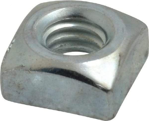 Value Collection - 5/16-18 Steel Square Nut - Zinc Plated, 9/16" Square Width x 17/64" Overall Height - Benchmark Tooling