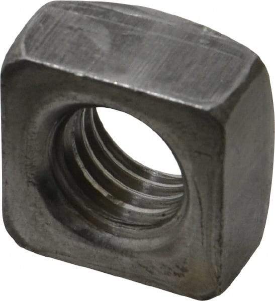 Value Collection - 5/8-11 Steel Square Nut - Uncoated, 1" Square Width x 35/64" Overall Height - Benchmark Tooling