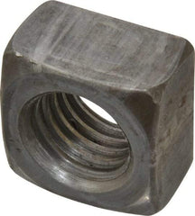 Value Collection - 3/4-10 Steel Square Nut - Uncoated, 1-1/8" Square Width x 21/32" Overall Height - Benchmark Tooling