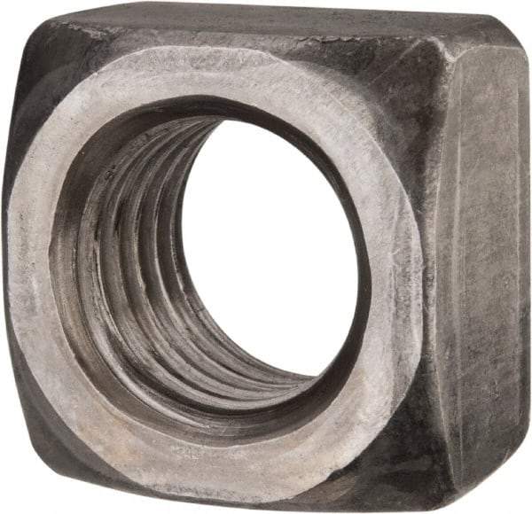 Value Collection - 7/8-9 Steel Square Nut - Uncoated, 1-5/16" Square Width x 49/64" Overall Height - Benchmark Tooling