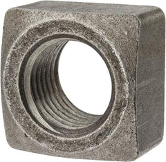 Value Collection - 1-1/4-7 Steel Square Nut - Uncoated, 1-7/8" Square Width x 1-3/32" Overall Height - Benchmark Tooling