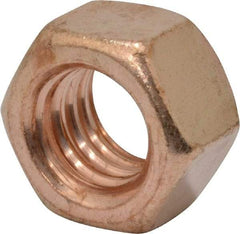 Value Collection - 3/8-16 UNC Silicon Bronze Right Hand Hex Nut - 9/16" Across Flats, 21/64" High, Uncoated - Benchmark Tooling