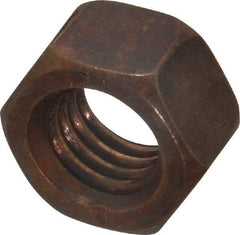 Value Collection - 1/2-13 UNC Silicon Bronze Right Hand Hex Nut - 3/4" Across Flats, 7/16" High, Uncoated - Benchmark Tooling