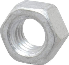 Value Collection - 5/16-18 UN Aluminum Right Hand Hex Nut - 1/2" Across Flats, 17/64" High, Aluminum-Plated Finish - Benchmark Tooling