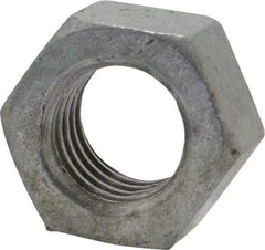 Value Collection - 1/2-13 UNC Steel Right Hand Hex Nut - 3/4" Across Flats, 7/16" High, Hot Dipped Galvanized Finish - Benchmark Tooling