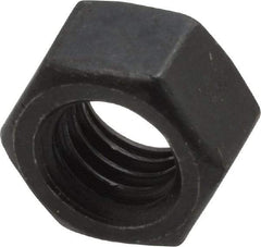 Value Collection - 3/8-16 UNC Steel Right Hand Hex Nut - 9/16" Across Flats, 21/64" High, Black Oxide Finish - Benchmark Tooling