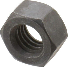 Value Collection - 7/16-14 UNC Steel Right Hand Hex Nut - 11/16" Across Flats, 3/8" High, Black Oxide Finish - Benchmark Tooling