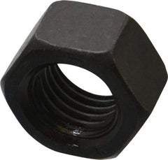 Value Collection - 7/8-9 UNC Steel Right Hand Hex Nut - 1-5/16" Across Flats, 3/4" High, Black Oxide Finish - Benchmark Tooling