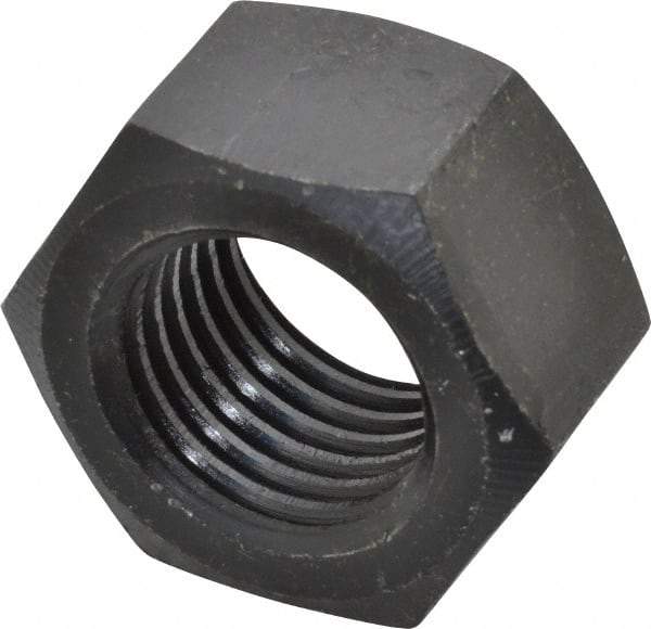 Value Collection - 1-1/4 - 7 UNC Steel Right Hand Hex Nut - 1-7/8" Across Flats, 1-1/16" High, Uncoated - Benchmark Tooling