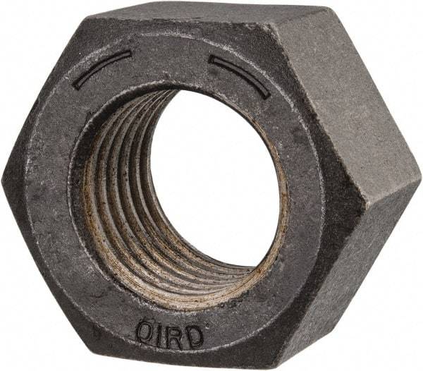 Value Collection - 1-3/8 - 6 UNC Steel Right Hand Hex Nut - 2-1/16" Across Flats, 1-11/64" High, Uncoated - Benchmark Tooling