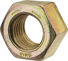 Value Collection - 1-3/8 - 6 UNC Steel Right Hand Hex Nut - 2-1/16" Across Flats, 1-11/64" High, Zinc Yellow Dichromate Finish - Benchmark Tooling