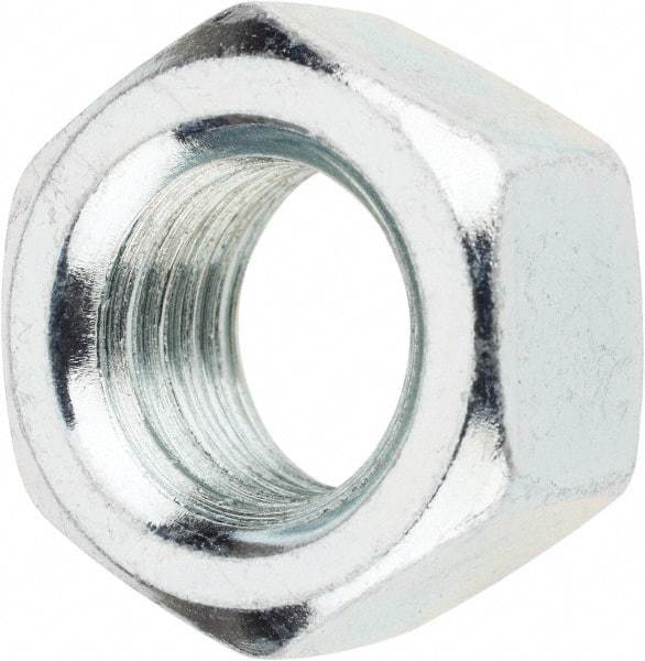 Value Collection - 5/8-11 UNC Steel Right Hand Hex Nut - 15/16" Across Flats, 35/64" High, Zinc-Plated Finish - Benchmark Tooling