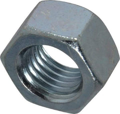 Value Collection - 7/8-9 UNC Steel Right Hand Hex Nut - 1-5/16" Across Flats, 3/4" High, Zinc-Plated Finish - Benchmark Tooling