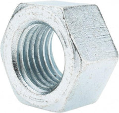 Value Collection - 1-1/4 - 7 UNC Steel Right Hand Hex Nut - 1-7/8" Across Flats, 1-1/16" High, Zinc-Plated Finish - Benchmark Tooling