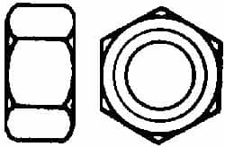 Value Collection - 2-1/2 - 4 UNC Steel Right Hand Hex Nut - 3-3/4" Across Flats, 2-5/32" High, Uncoated - Benchmark Tooling