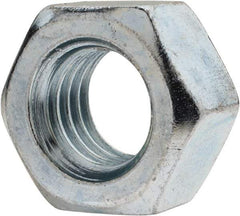 Value Collection - 9/16-12 UN Steel Right Hand Hex Nut - 7/8" Across Flats, 31/64" High, Zinc-Plated Finish - Benchmark Tooling