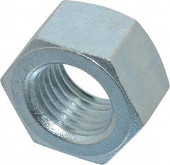 Value Collection - 1-1/4 - 7 UNC Steel Right Hand Hex Nut - 1-7/8" Across Flats, 1-1/16" High, Zinc-Plated Finish - Benchmark Tooling