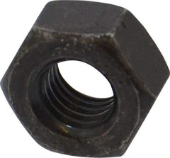 Value Collection - 1/4-28 UNF Steel Right Hand Hex Nut - 7/16" Across Flats, 7/32" High, Black Oxide Finish - Benchmark Tooling