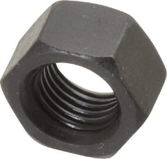 Value Collection - 3/8-24 UNF Steel Right Hand Hex Nut - 9/16" Across Flats, 21/64" High, Black Oxide Finish - Benchmark Tooling