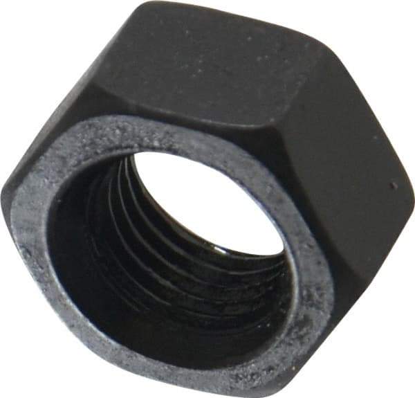 Value Collection - 7/16-20 UNF Steel Right Hand Hex Nut - 11/16" Across Flats, 3/8" High, Black Oxide Finish - Benchmark Tooling