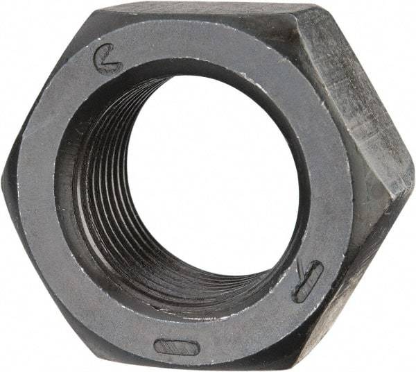 Value Collection - 7/8-14 UNF Steel Right Hand Hex Nut - 1-5/16" Across Flats, 3/4" High, Black Oxide Finish - Benchmark Tooling