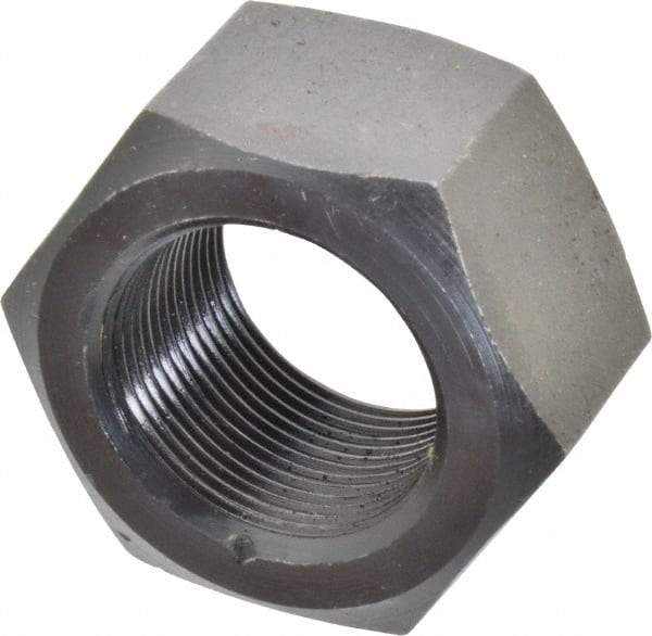 Value Collection - 1-1/2 - 12 UNF Steel Right Hand Hex Nut - 2-1/4" Across Flats, 1-9/32" High, Uncoated - Benchmark Tooling