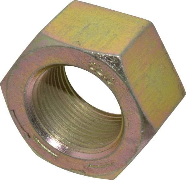 Value Collection - 1-1/4 - 12 UNF Steel Right Hand Hex Nut - 1-7/8" Across Flats, 1-1/16" High, Zinc Yellow Dichromate Finish - Benchmark Tooling