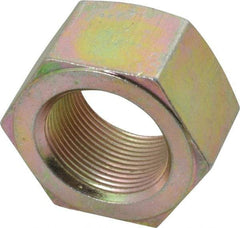 Value Collection - 1-1/2 - 12 UN Steel Right Hand Hex Nut - 2-1/4" Across Flats, 1-9/32" High, Zinc Yellow Dichromate Finish - Benchmark Tooling