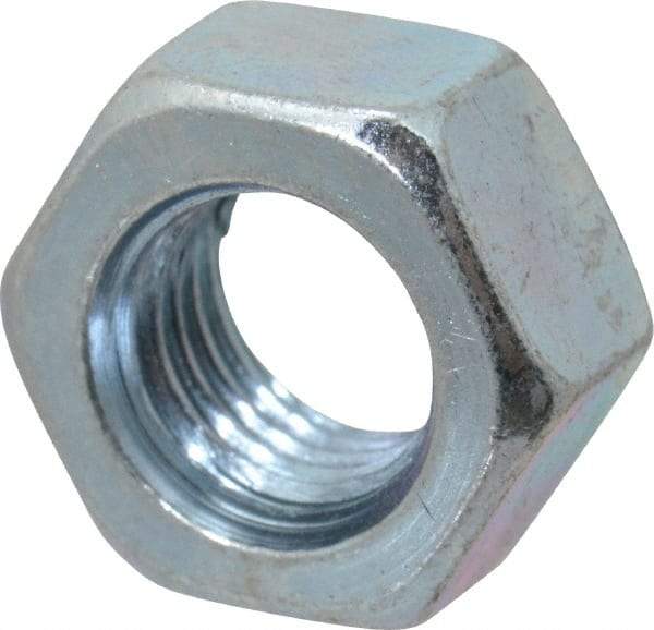 Value Collection - 5/16-24 UNF Steel Right Hand Hex Nut - 1/2" Across Flats, 17/64" High, Zinc-Plated Finish - Benchmark Tooling