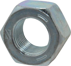 Value Collection - 9/16-18 UNF Steel Right Hand Hex Nut - 7/8" Across Flats, 31/64" High, Zinc-Plated Finish - Benchmark Tooling