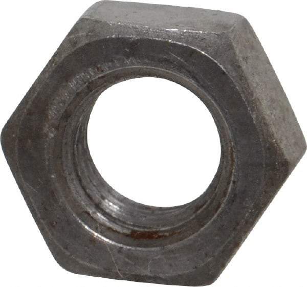 Value Collection - 7/16-14 UNC Steel Right Hand Hex Nut - 11/16" Across Flats, 3/8" High, Uncoated - Benchmark Tooling