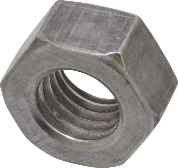 Value Collection - 9/16-12 UN Steel Right Hand Hex Nut - 7/8" Across Flats, 31/64" High, Uncoated - Benchmark Tooling