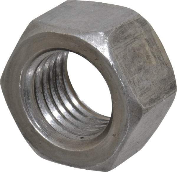 Value Collection - 7/8-9 UN Steel Right Hand Hex Nut - 1-5/16" Across Flats, 3/4" High, Uncoated - Benchmark Tooling