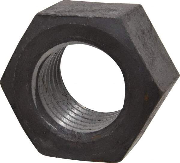 Value Collection - 1-1/2 - 6 UN Steel Right Hand Hex Nut - 2-1/4" Across Flats, 1-9/32" High, Uncoated - Benchmark Tooling