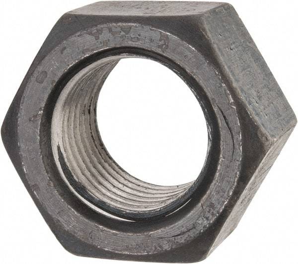 Value Collection - 1-7/8 - 5 UN Steel Right Hand Hex Nut - 2-3/4" Across Flats, 1-3/4" High, Uncoated - Benchmark Tooling