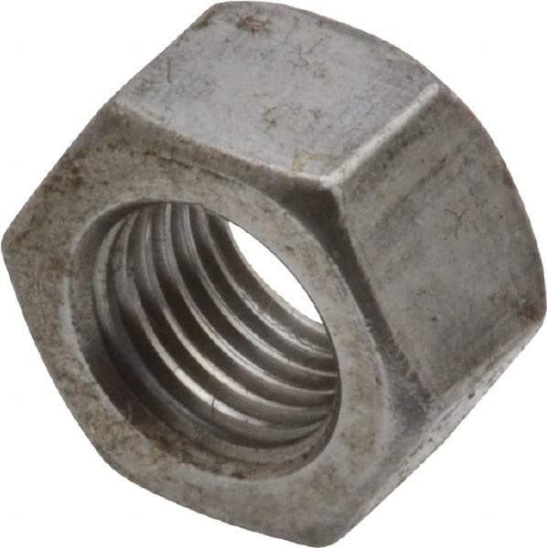 Value Collection - 3/8-24 UNF Steel Right Hand Hex Nut - 9/16" Across Flats, 0.3281" High, Uncoated - Benchmark Tooling