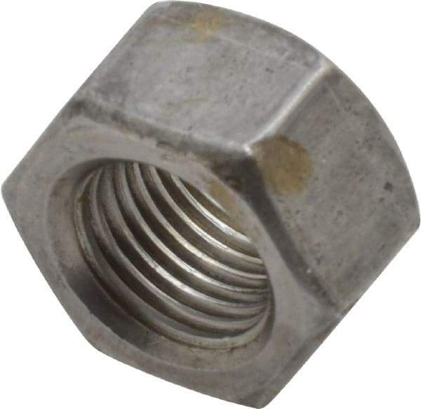 Value Collection - 1/2-20 UNF Steel Right Hand Hex Nut - 3/4" Across Flats, 7/16" High, Zinc Clear Finish - Benchmark Tooling