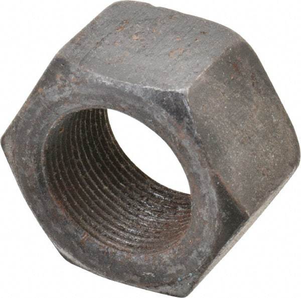 Value Collection - 1-1/2 - 12 UNF Steel Right Hand Hex Nut - 2-1/4" Across Flats, 1.2813" High, Uncoated - Benchmark Tooling